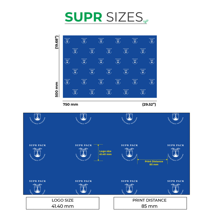 Custom Tissue Paper with Full Background printing. Logo/Pattern Design.