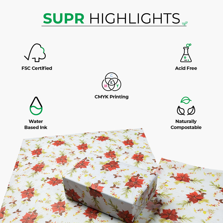 Custom Tissue Paper with Logo & Pattern Design in Multiple Colors