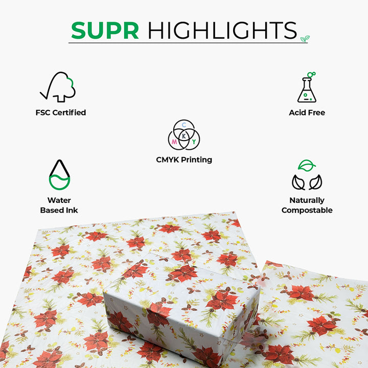Custom Tissue Paper with Logo & Pattern Design in Multiple Colors