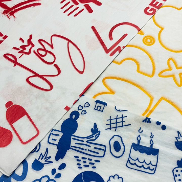 Acid-Free Custom Tissue Paper with Logo & Pattern Design