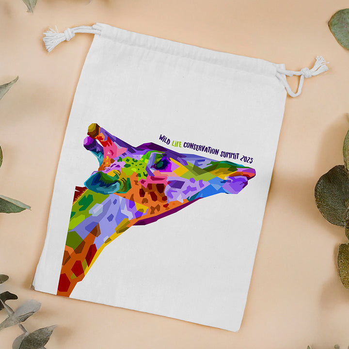 Custom Drawstring Bag Made with Recycled Cotton with Low Minimums
