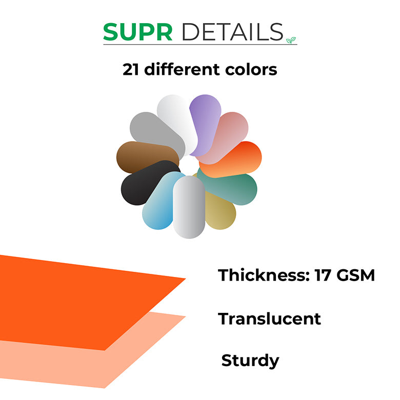 Tangerine Tissue Paper for Acid-free, Recyclable & Sustainable Wrapping