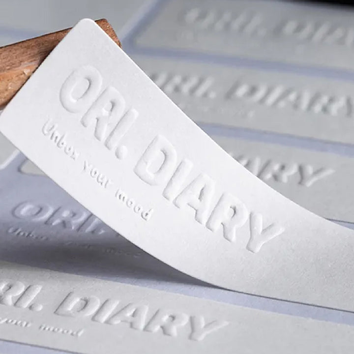 Blind Custom Embossed Stickers. Eco-Friendly & Fast turnaround.
