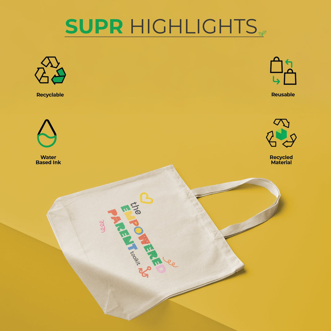Custom Tote Bags with Gusset. Recyclable & Reusable Cotton Tote Bag
