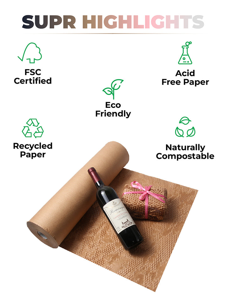 Hex Wrapping Paper for Eco-Friendly Protective Packaging