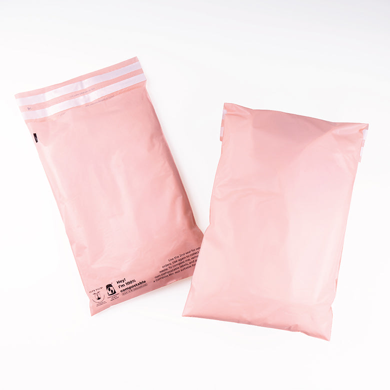 Pink Mailers - Home Compostable, Sustainable Shipping Packaging.