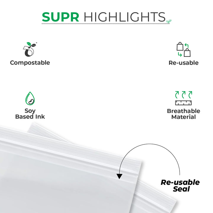 Compostable Zip Lock Bags for Eco-friendly & Leakproof Packaging