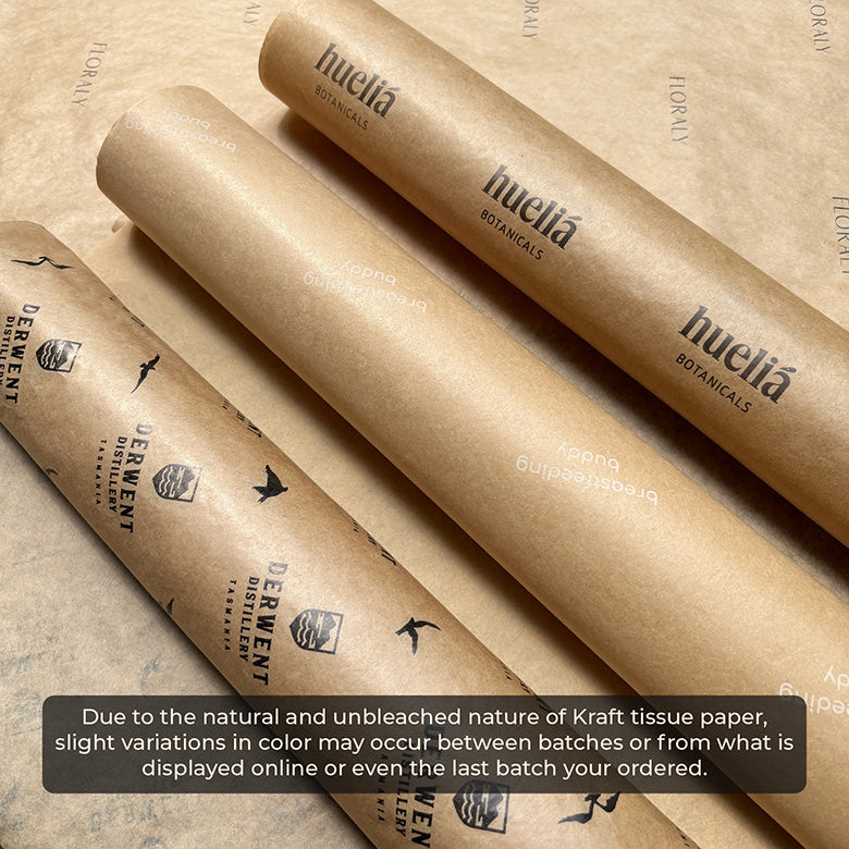 Acid-Free Kraft Custom Tissue Paper with Logo & Pattern Design