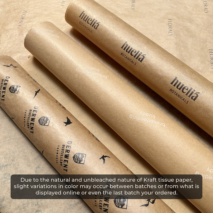 Acid-Free Kraft Custom Tissue Paper with Logo & Pattern Design
