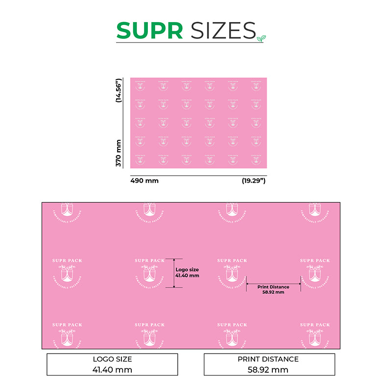 COLOURED CUSTOM TISSUE PAPER WITH LOGO & PATTERN DESIGN