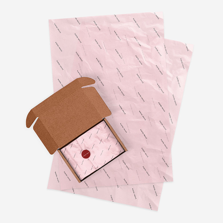 COLOURED CUSTOM TISSUE PAPER WITH LOGO & PATTERN DESIGN