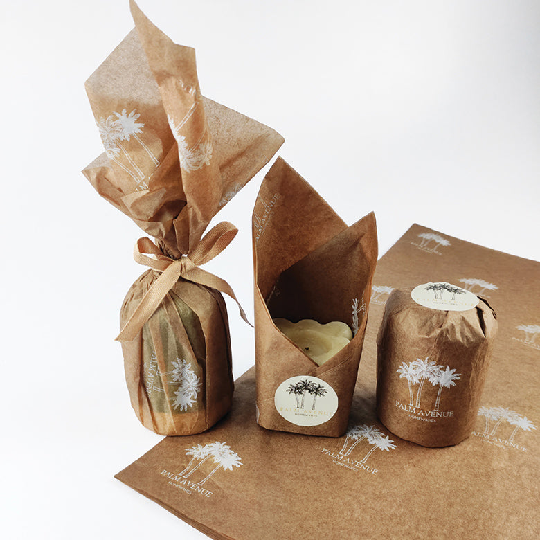 COLOURED CUSTOM TISSUE PAPER WITH LOGO & PATTERN DESIGN