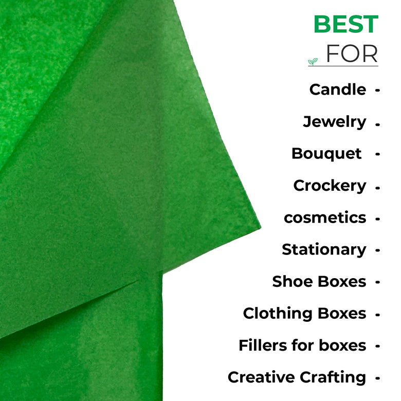 Grass Green tissue Paper for Recyclable & Sustainable Wrapping