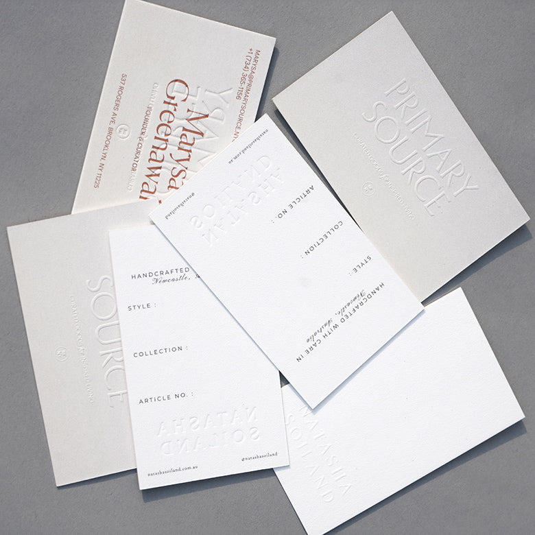 ECO-FRIENDLY CUSTOM EMBOSSED CARDS WITH EMBOSSING, PRINT & FOIL