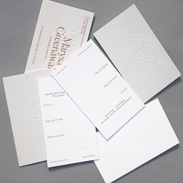 ECO-FRIENDLY CUSTOM EMBOSSED CARDS WITH EMBOSSING, PRINT & FOIL