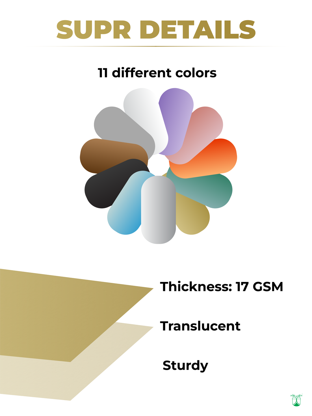 Golden Custom Printed Tissue Paper
