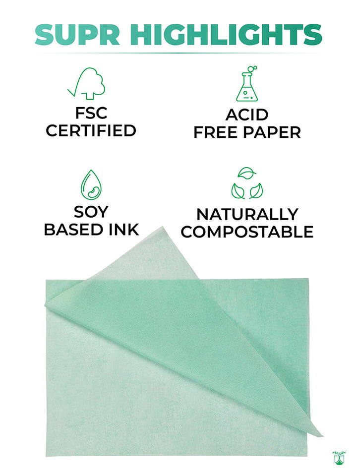Tissue paper (Green) - From pack of 100 sheets.