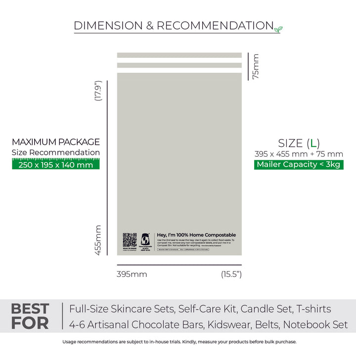Custom Home Compostable Mailers - Warm grey