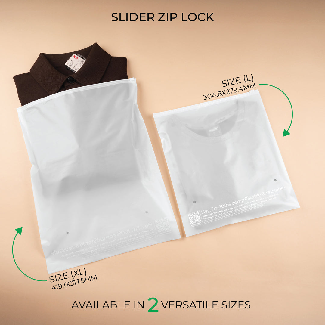 Custom Zip Lock Bags. Compostable, Sustainable & Reusable