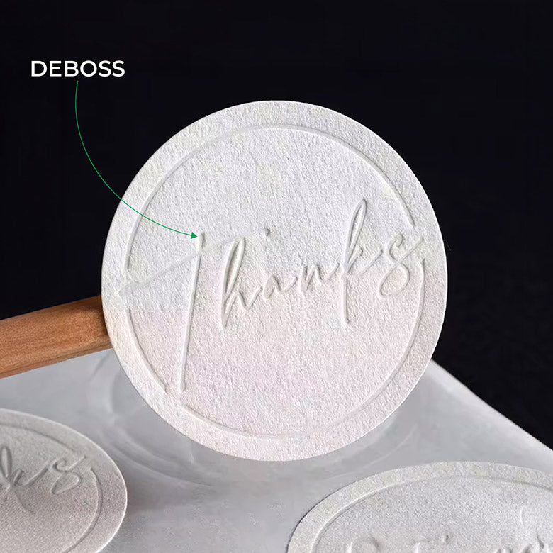Blind Custom Embossed Stickers. Eco-Friendly & Fast turnaround.