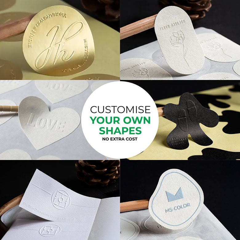 Blind Custom Embossed Stickers. Eco-Friendly & Fast turnaround.