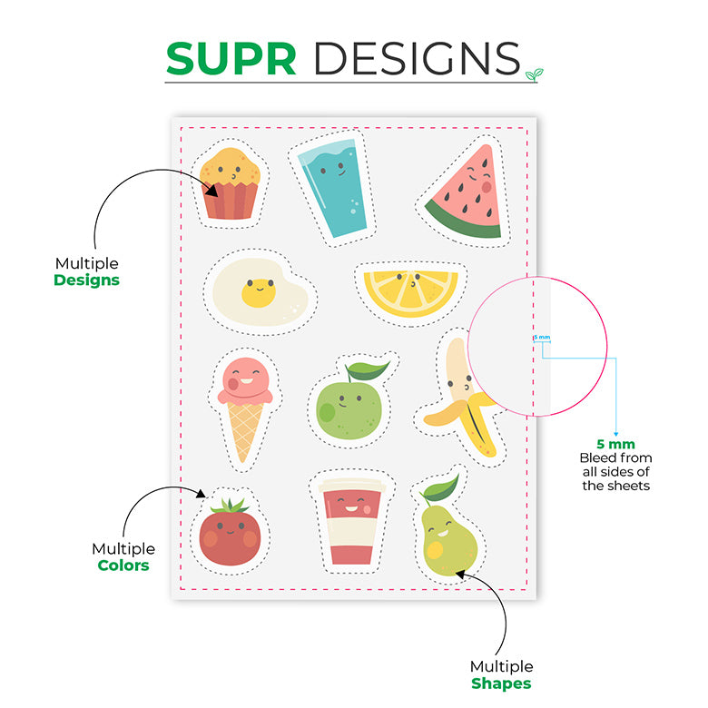 CUSTOM STICKER SHEETS WITH MULTIPLE DESIGNS