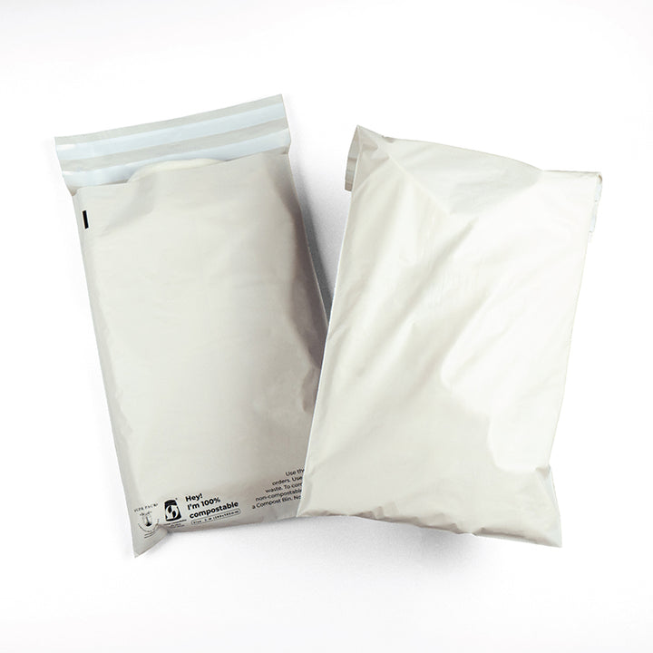 Warm Grey Mailers - Home Compostable Shipping Mailers.