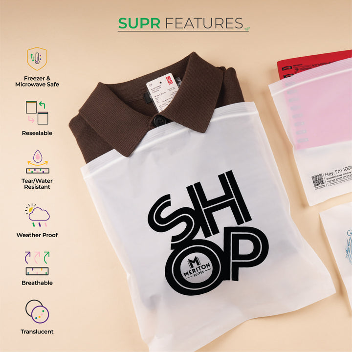 Custom Zip Lock Bags. Compostable, Sustainable & Reusable