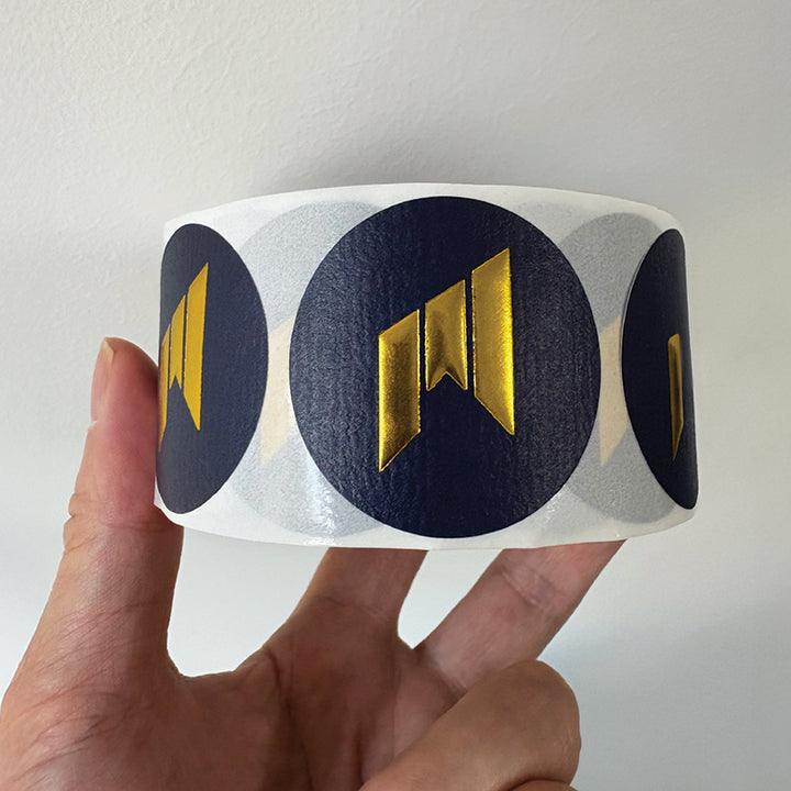 Custom Product Label Rolls, Luxe Textured Paper - Print, Emboss & Foil