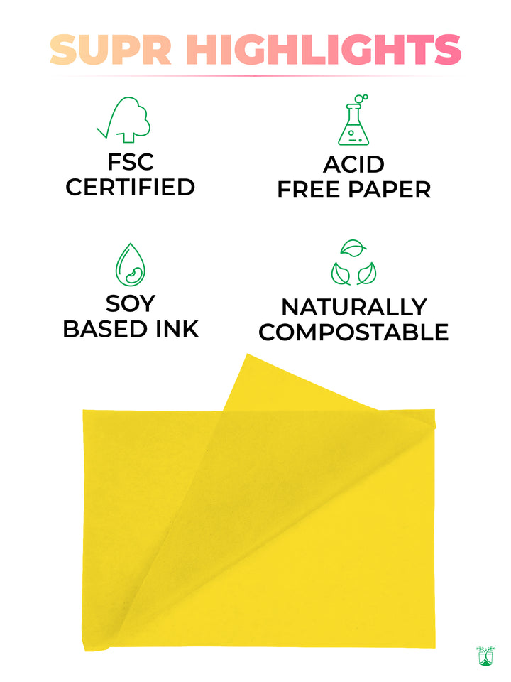 Yellow Colored Tissue Paper