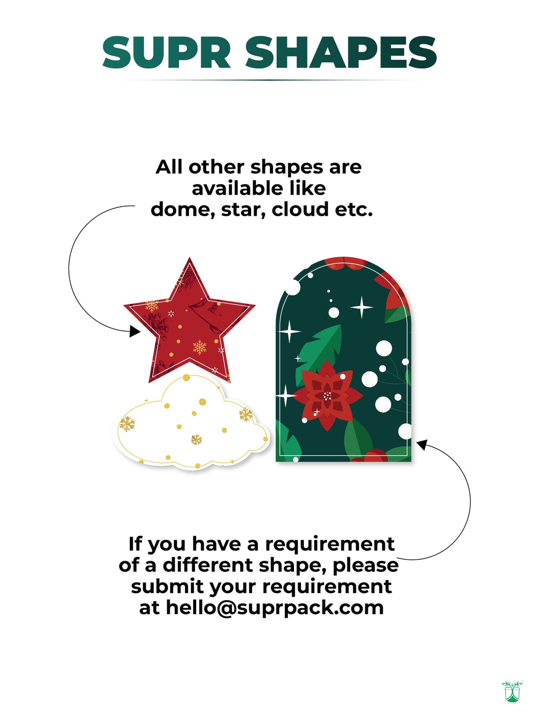 Christmas Stickers for Eco-friendly & Festive Packaging- MOQ-100 Stickers