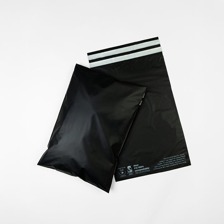 Black Mailers - Home Compostable Shipping Mailers.