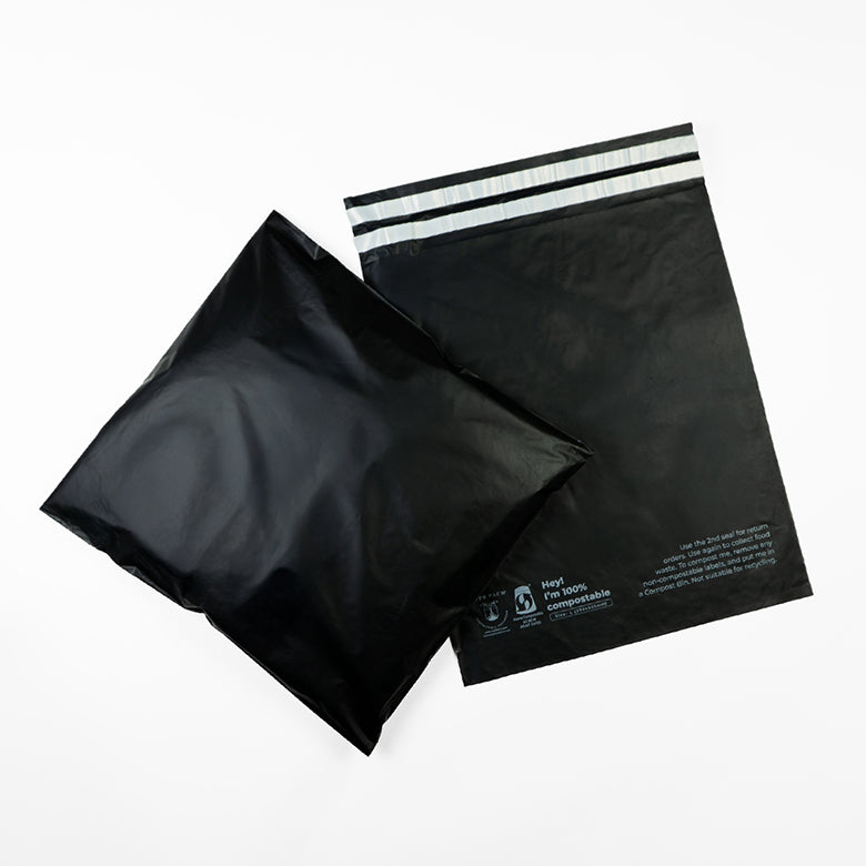 Black Mailers - Home Compostable Shipping Mailers.