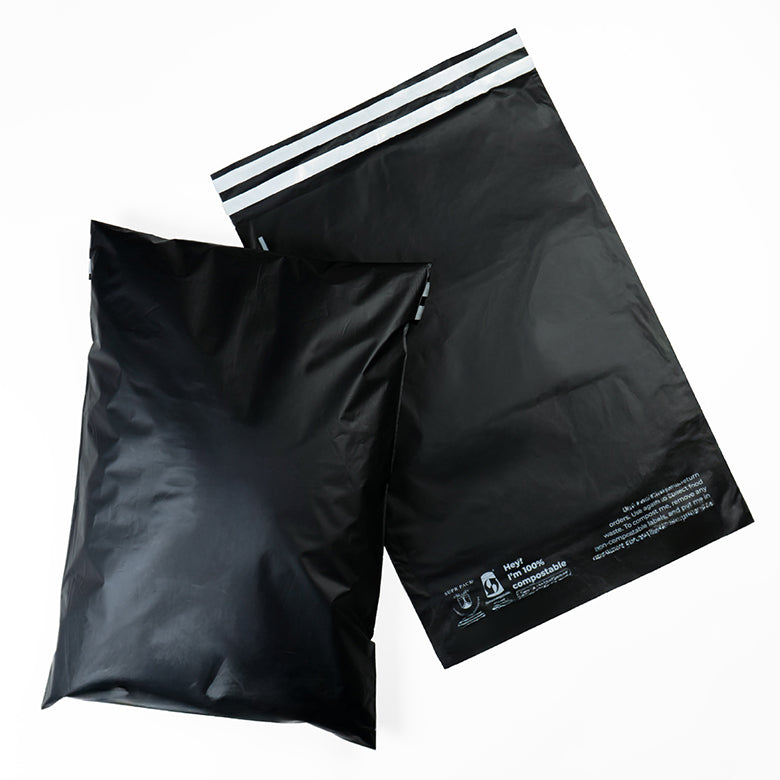 Black Mailers - Home Compostable Shipping Mailers.