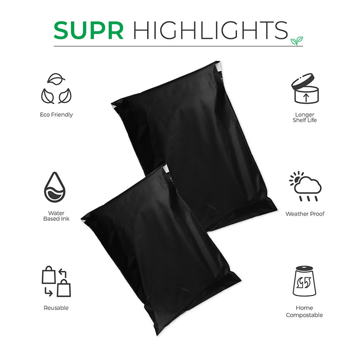 Black Mailers - Home Compostable Shipping Mailers.