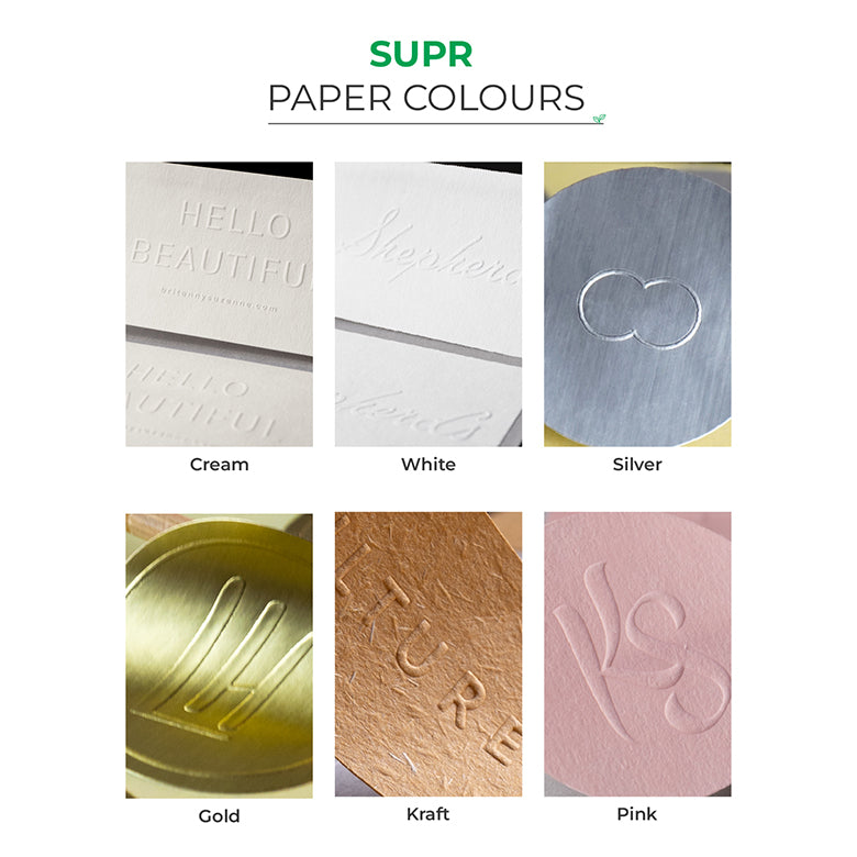 Blind Custom Embossed Stickers  - Luxe Textured Paper &amp; 3D Effect