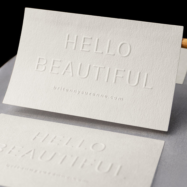 Blind Custom Embossed Stickers  - Luxe Textured Paper & 3D Effect