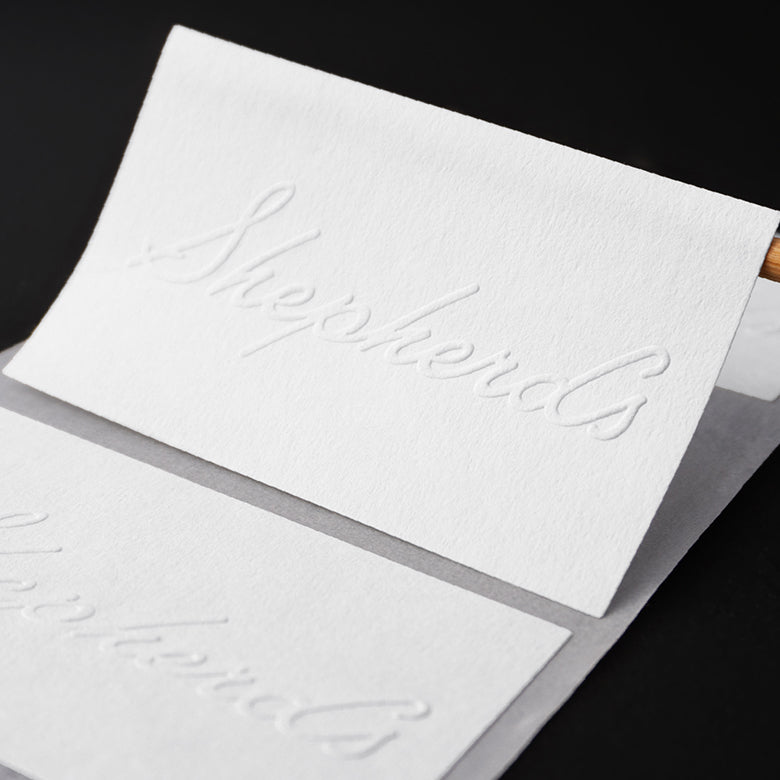 Blind Custom Embossed Stickers  - Luxe Textured Paper & 3D Effect