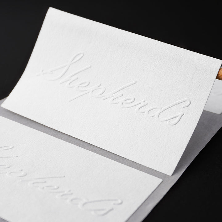Blind Custom Embossed Stickers  - Luxe Textured Paper & 3D Effect