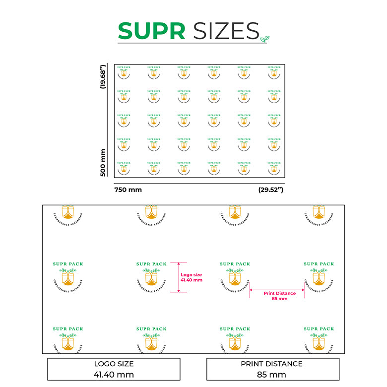 Custom Multi-coloured Tissue Paper With Custom Stickers