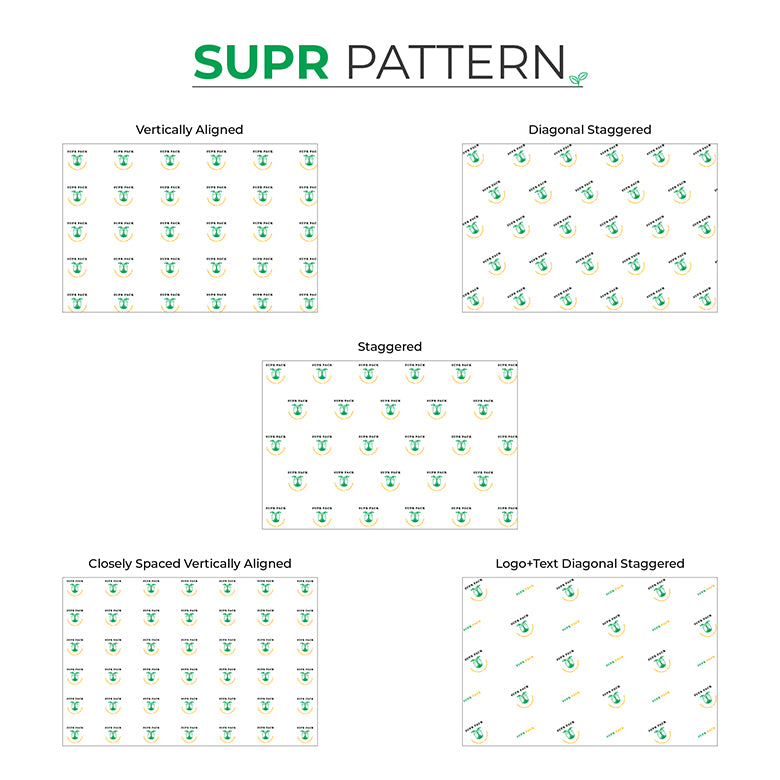 Custom Tissue Paper with Logo & Pattern Design in Multiple Colors
