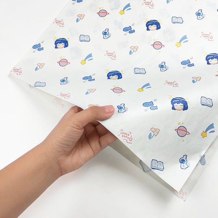 Custom Multi-coloured Tissue Paper With Custom Stickers