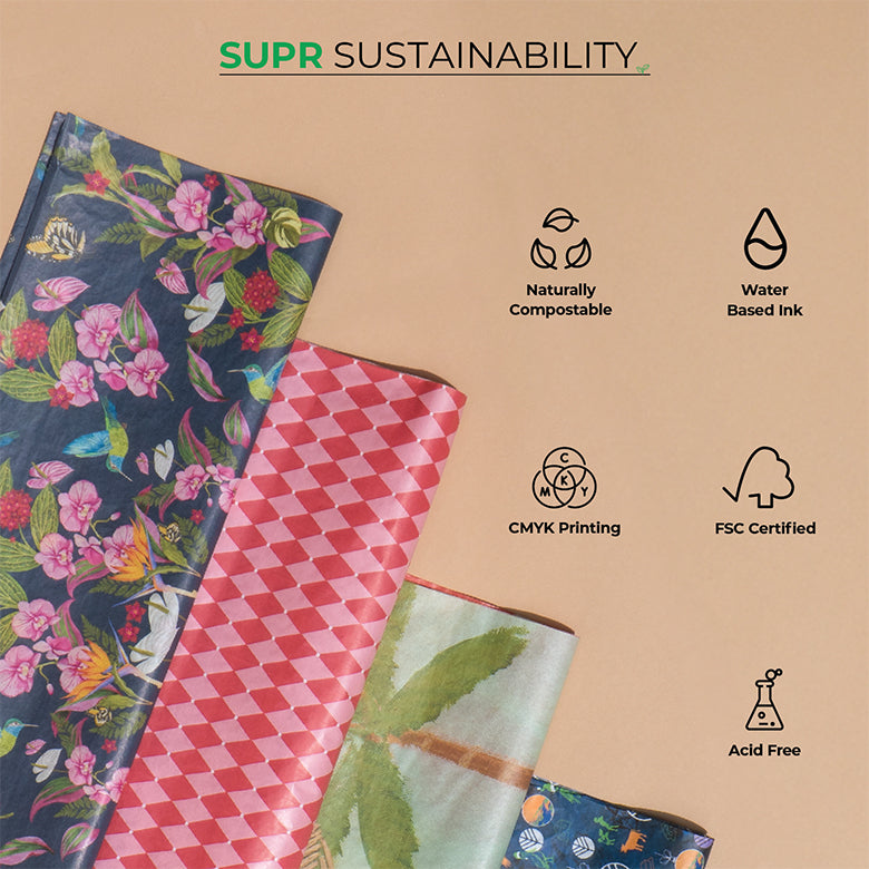 Custom Tissue Paper with Logo &amp; Pattern Design in Multiple Colors - suprpack.com