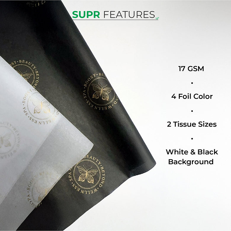 Custom Tissue Paper with Metallic Printing | Luxury Gift &amp; Brand Packaging