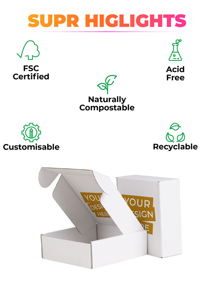 Custom Boxes- Two Side Printing for Sustainable Packaging, MOQ- 100.