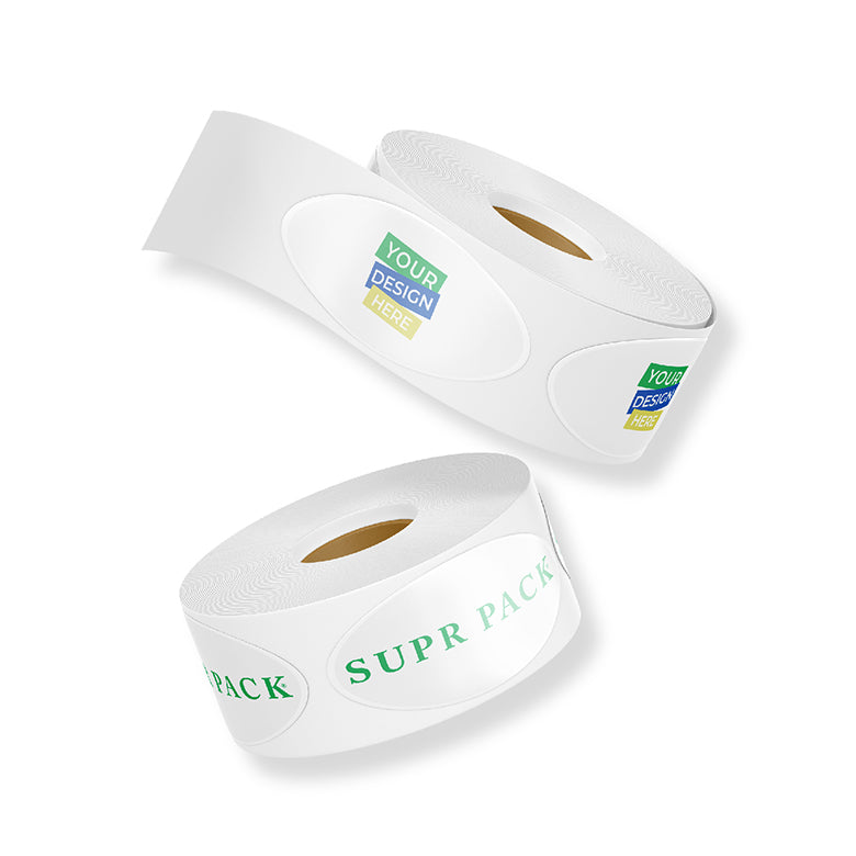 Clear Stickers - Customizable, Compostable & Sustainable. MOQ: 1 Roll