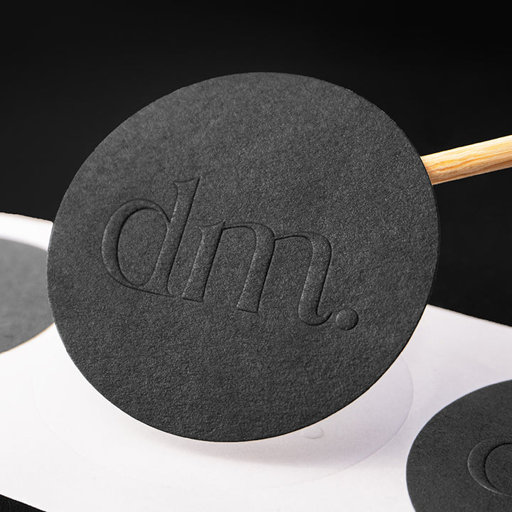 Blind Custom Embossed Stickers  - Luxe Textured Paper & 3D Effect