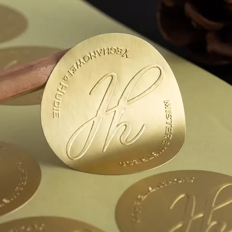 Blind Custom Embossed Stickers  - Luxe Textured Paper & 3D Effect