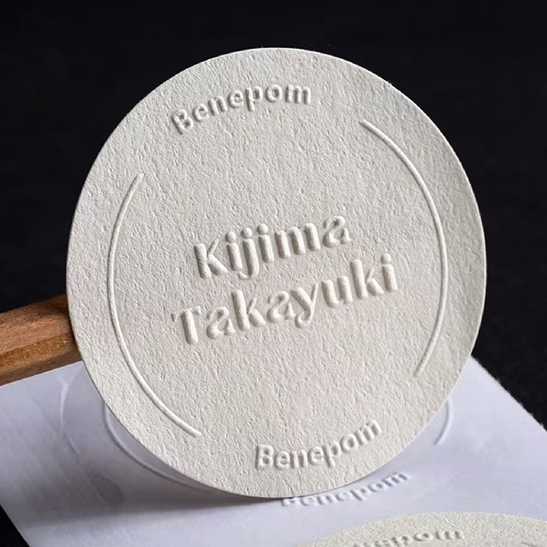 Blind Custom Embossed Stickers  - Luxe Textured Paper & 3D Effect