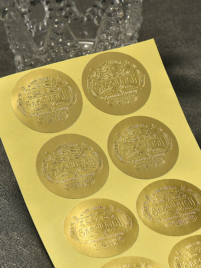 Custom Blind Embossed Stickers & Labels. MOQ-250 Stickers – suprpack.com